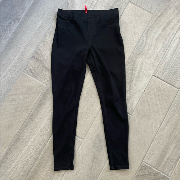 Spanx Black Faux Jean Leggings Jeggings Size Large - Picture 2 of 7